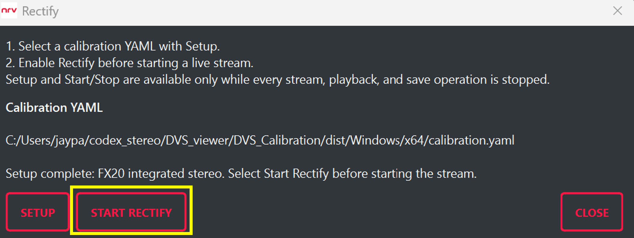 Rectify panel after YAML setup is complete